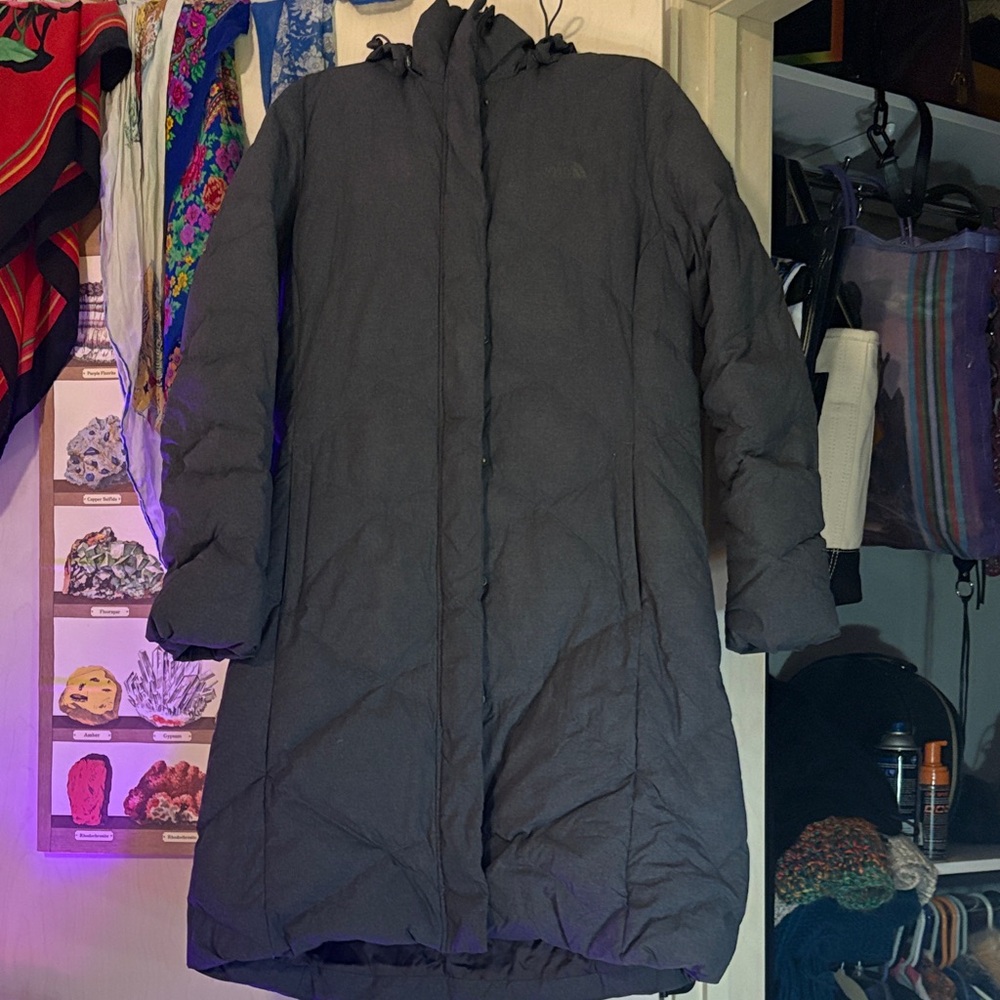 North Face Grey Puffer Jacket